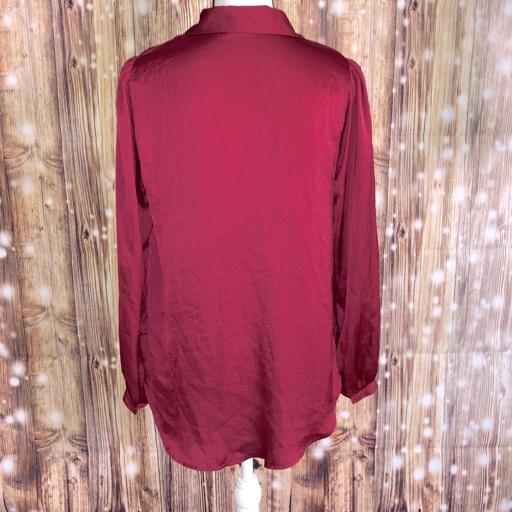 ALL IN FAVOR MAROON BUTTON DOWN - Picture 4 of 7